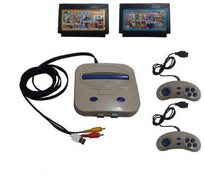 PTCMart 8Bit Tiger TV Video Game Console with 2 cassettes & attached audio, video wire. NA GB with 2 cassettes