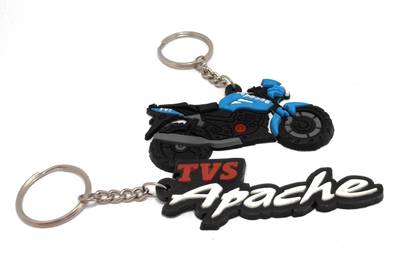 Key Era Set of 2 TVS Apache Rubber Key Chain