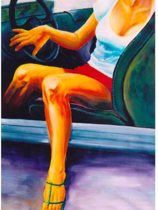 Fashion Woman Canvas Painting | MDF Mount Frame Canvas 16.4 inch x 12 inch Painting
