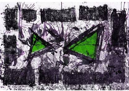 Abstract Art Canvas Painting | MDF Mount Frame Canvas 12 inch x 17.5 inch Painting