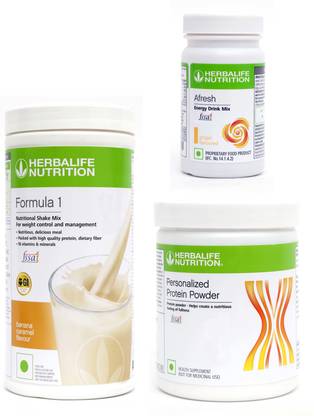 Herbalife Nutrition FORMULA1BANANA 500 G PROTIEN 200 G AFRESH ENERGY DRINK GINGER 50 G Whey Protein