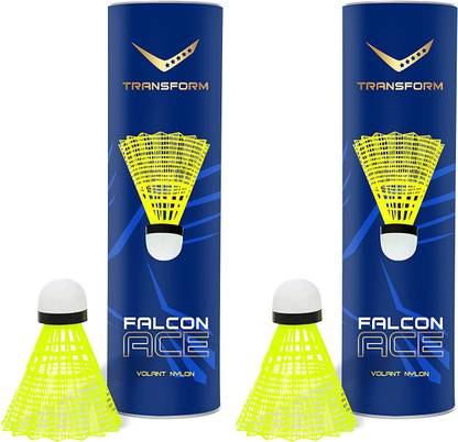 Transform Falcon-Ace MEDIUM Nylon Shuttle - Yellow 2 BOX-12 SHUTTLE Nylon Shuttle  - Yellow