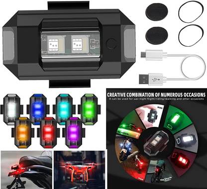 PBTA Signal Warning Blinking Strobe Light with USB Rechargeable Brake Light Motorbike, Car, Truck, Van LED (12 V, 18 W)