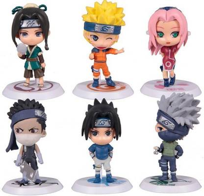 Trunkin Set of 6 Action Figures Set G Anime Set PVC Action Figures