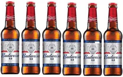 Budweiser 0.0 NON-ALCOHOLIC PACK OF 6 BOTTLE Glass Bottle