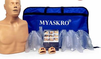 MYASKRO CPR Training Half Body Manikin ,Audible Feedback on Correct Depth of Compression Anatomical Body Model