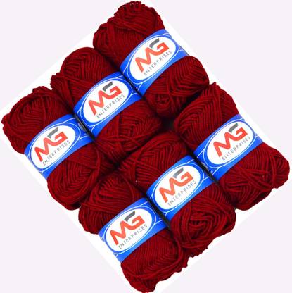Simi Enterprise 100% Acrylic Wool Mehroon 6 Pc M.G - Art-DDG