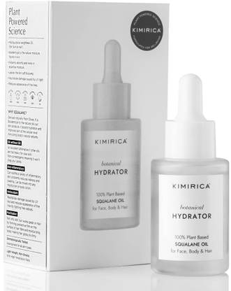 KIMIRICA Squalane Oil 100% Plant-based Super-Lightweight Face Oil Improves Skin Hydration