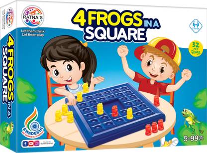 Ratnas 4 Frog in a Square Game (1203) Party & Fun Board Game