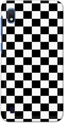 NDCOM Back Cover for Samsung Galaxy A10 Black And White Color Blocks Printed