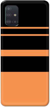 NDCOM Back Cover for Samsung Galaxy A71 Orange Stripe Pattern Printed