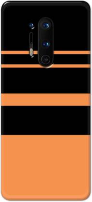 NDCOM Back Cover for OnePlus 8 Pro Orange Stripe Pattern Printed