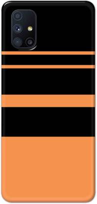 NDCOM Back Cover for Samsung Galaxy M51 Orange Stripe Pattern Printed