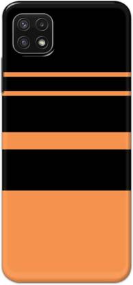 NDCOM Back Cover for Samsung Galaxy A22 5G Orange Stripe Pattern Printed