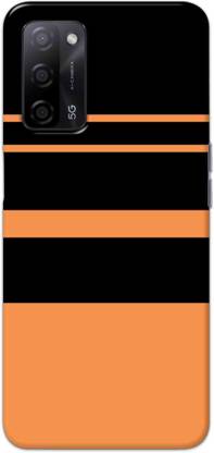 NDCOM Back Cover for Oppo A53s 5G Orange Stripe Pattern Printed