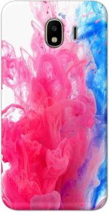 NDCOM Back Cover for Samsung Galaxy J4 Pink Color Smoke Printed