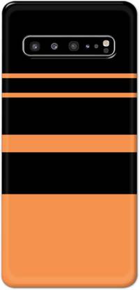 NDCOM Back Cover for Samsung Galaxy S10 5G Orange Stripe Pattern Printed