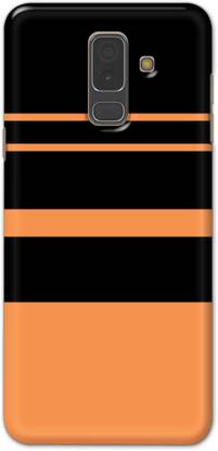 NDCOM Back Cover for Samsung Galaxy A6 Plus Orange Stripe Pattern Printed
