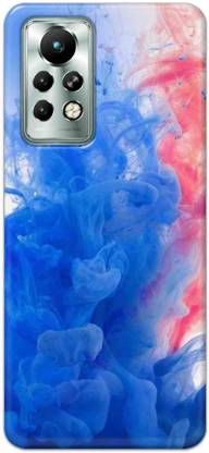 NDCOM Back Cover for Infinix Note 11 Blue Color Smoke Printed