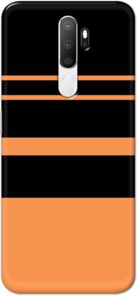 NDCOM Back Cover for OPPO A9 2020 Orange Stripe Pattern Printed