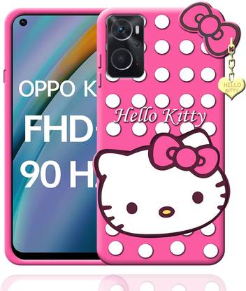 Rance Back Cover for Oppo K10 5G- Hello Kitty Case | 3D Cute Doll | Soft Girl Back Cover with Pendant