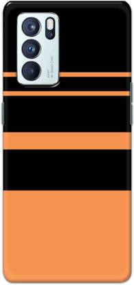 NDCOM Back Cover for OPPO Reno6 Pro 5G Orange Stripe Pattern Printed