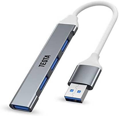 TEQTA 4 in 1 MultiPort USB Adapter for MacBook, iPhone, Windows, Laptops & Android USB A to A Hub 4 in 1 MultiPort USB Hub for MacBook, iPhone, Windows, Laptops & Android