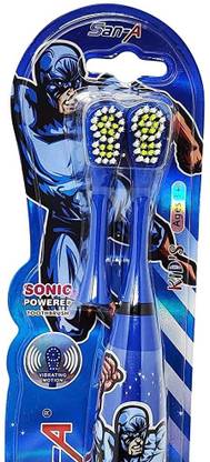 SARASI Vibration Toothbrush With Additional Head For Kids [Pack Of: 1, Blue] Electric Toothbrush