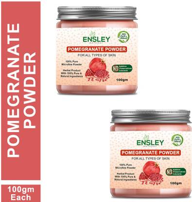 ENSLEY 100% Pure Pomegranate Powder For Pinkish,Soft, Pimple free, Glowing & Shiny Skin