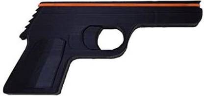 CERO 3D Printed Elastic Toy Gun (Black PLA Plastic)  Gun