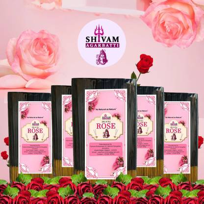 Shivam Agarbatti, 1Kg Rose (Gulab) Incense Sticks for Daily Use with Soothing Fragrance Rose (Gulab)