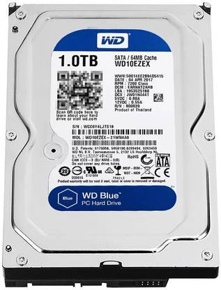 Western D WD Blue 1 TB Desktop Internal Hard Disk Drive (HDD) (WD10EZEX)