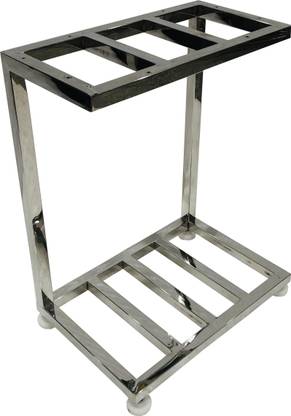 RATISON Office Home Topless Stainless Steel Single Inverter Stand Trolley for Inverter and Battery