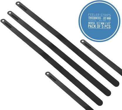 HARDMAN 0.03 MM THICKNESS FEELER GAUGE STRIPS 300 MM LONG PACK OF 5 PCS Snap Gauge