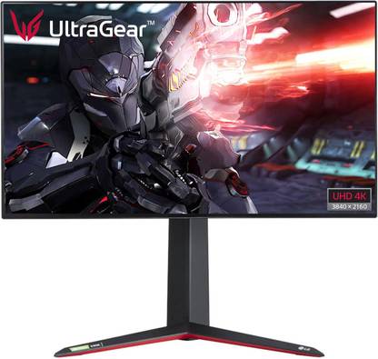 LG Ultra-Gear 68.58 cm (27 Inches) UHD LED Backlit IPS Panel with VESA DisplayHDR 600, Height Adjustable Stand, Dual Sync Compatible, Sound Sync Mode, 4-Side Virtually Borderless Display Gaming Monitor (27GN950-B.ATR)