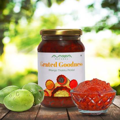 Aava Natural | Grated Goodness (Mango Thokku - 500g) | No Preservatives | All Natural | Mango Pickle