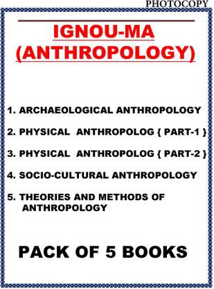 Ignou-Ma - Anthropology Material English Medium Pack Of 5 Book Xerox Only