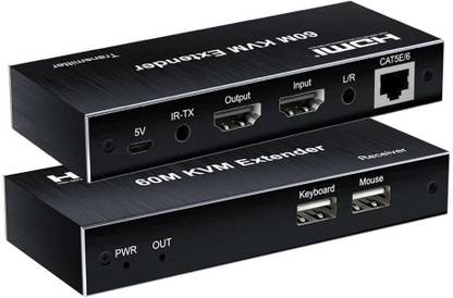 Etzin HDMI KVM Extender Cat5e/6 Rj45 60M USB HDMI KVM Switch Extension Sharing TV Tuner Card