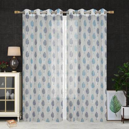 Flipkart SmartBuy 153 cm (5 ft) Net Semi Transparent Window Curtain (Pack Of 2)