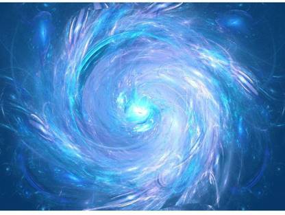 Pitaara Box Blue Whirlpool Unframed Wall Art Painting Print Canvas 18 inch x 24.7 inch Painting