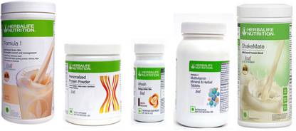 Herbalife Nutrition FORMULA1VANILLA PROTIEN200G AFRESH ENERGY DRINK ELAICHI 50 +SHAKEMATE 500 +F2 Whey Protein