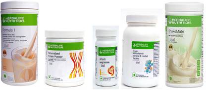 Herbalife Nutrition FORMULA1VANILLA PROTIEN200GAFRESHENERGYDRINK LEMON 50G SHAKEMATE 500 G + F2 Energy Drink