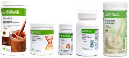 Herbalife Nutrition FORMULA1CHOCOLATE PROTIEN 200GAFRESH ENERGY DRINK GINGER 50 SHAKEMATE 500 + F2 Whey Protein