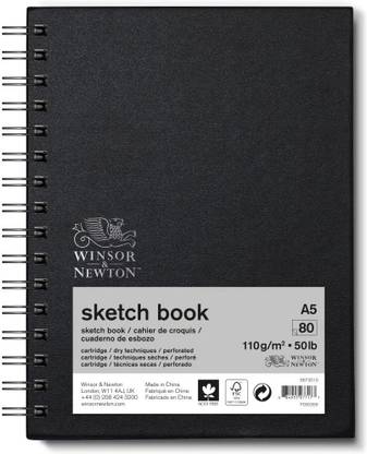 Winsor & Newton Sketchbook - Light Grain 110 GSM - 22.9 cm x 30.5 cm or 9'' x 12'' Sketch Pad