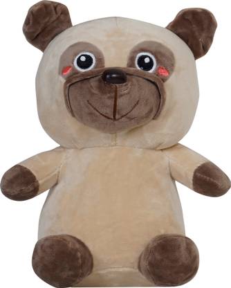 ULTRA Cute Soft Smile Dog Toy 11 inch (Brown)  - 11 inch