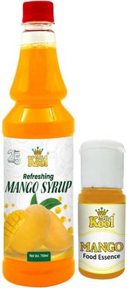 Mr.Kool Mango syrup 750 ml and Liquid Food Mango essence 20 ml |770ml mango