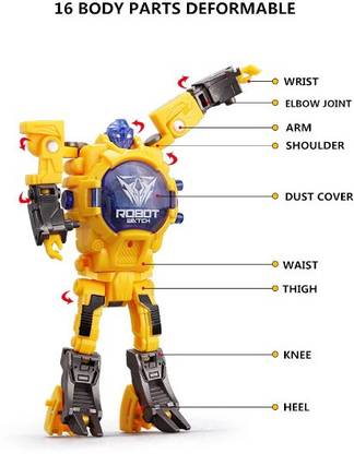 tegan Convert Robot Toy to Wrist WatchLight Glow in Dark on Button Press for children