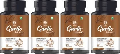 Jaisvi Garlic Premium High Potency, Garlic Supplement Combo Pack of 4 60x4 Capsules