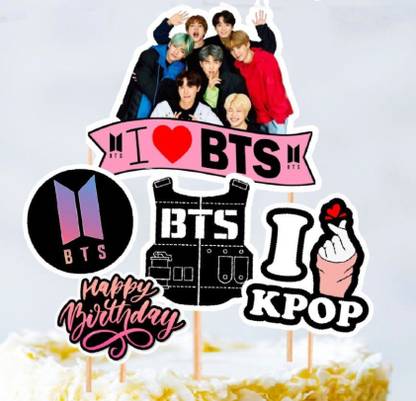 chefmarche BTS Theme Cake Topper