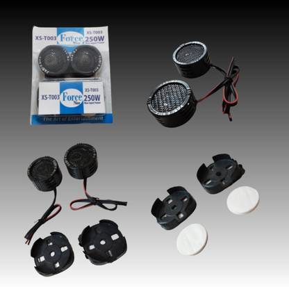 Sip Tweeter Car Speaker 2 x High Dome Tweeter, (Clip-on-Base) XS-T003 Tweeter Car Speaker (250 W) Tweeter Car Speaker